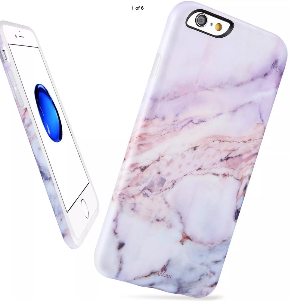 NWT iPhone 6 Plus / 6S Plus Pink Marble Case